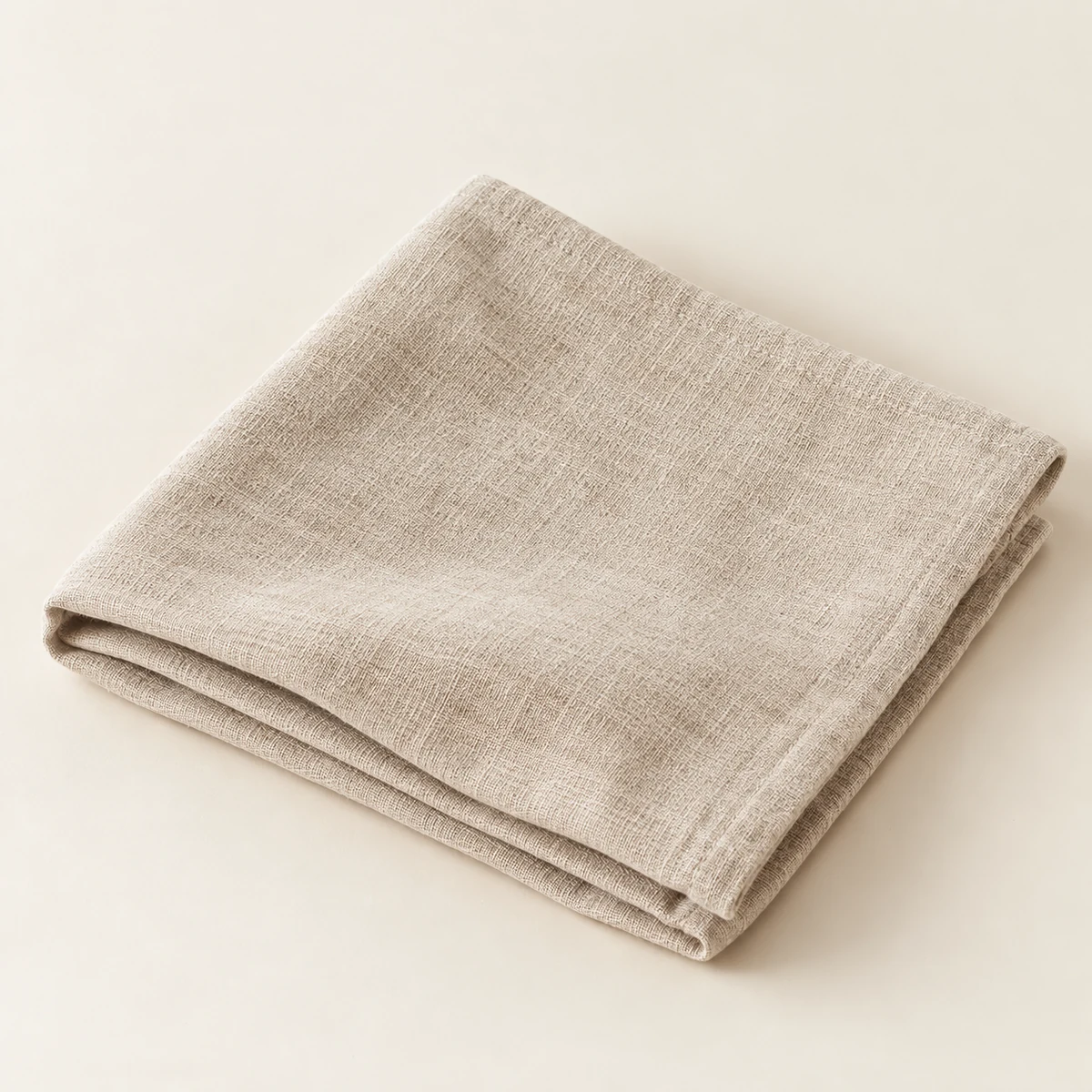 Linen Blend Bread Basket Liner in Natural linen